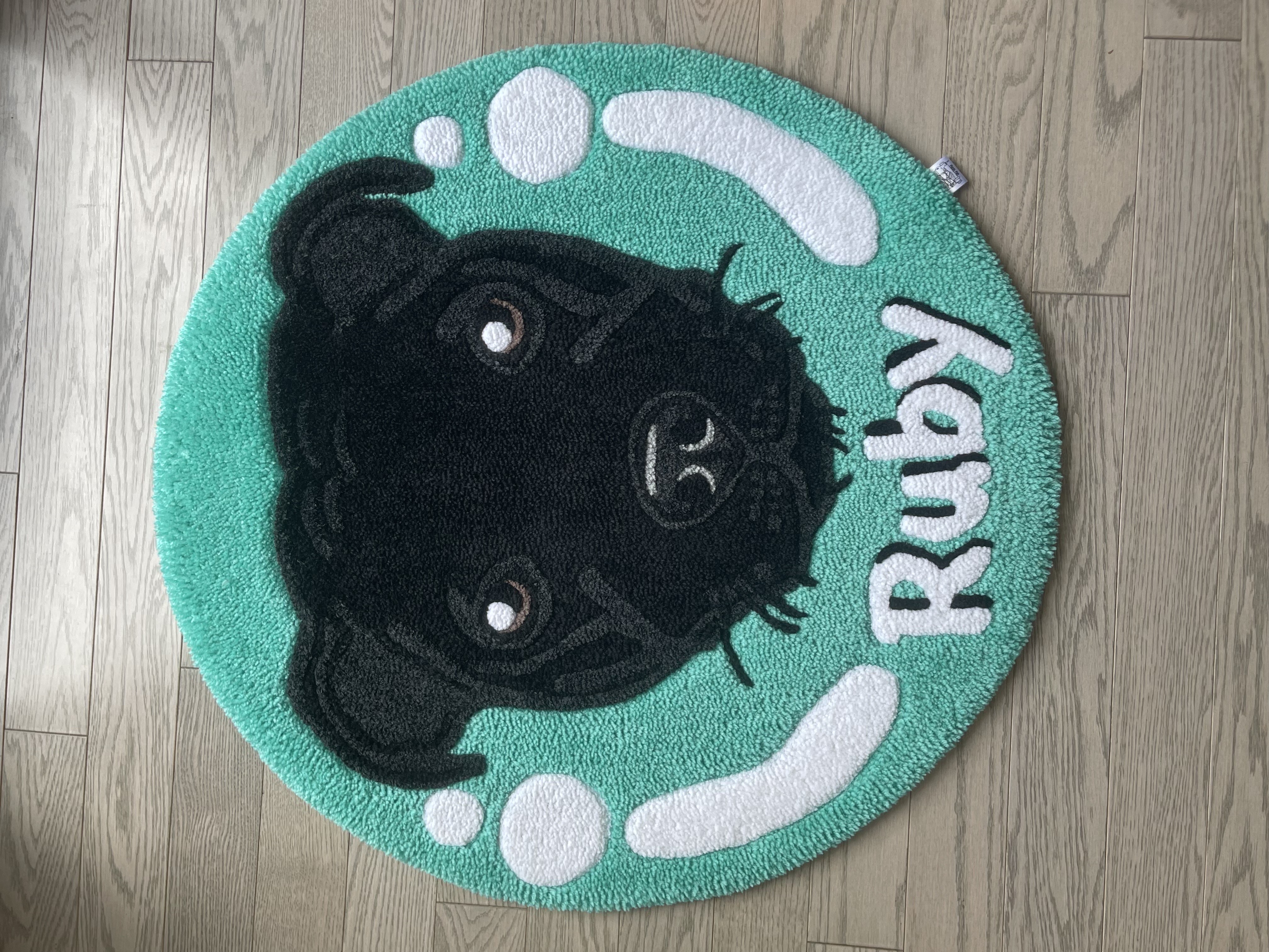 Ruby dog rug